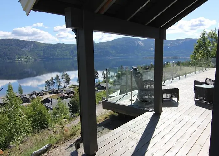 Modern With Panoramic View Of The Nisser Ferienhaus *